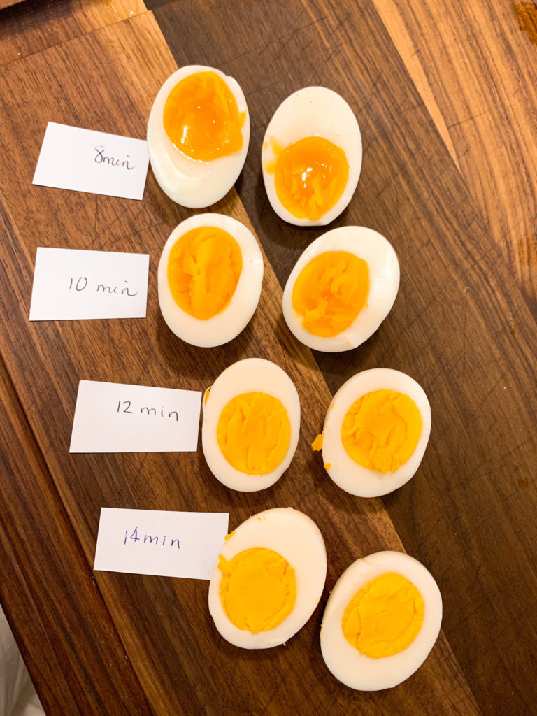 perfect hard boiled eggs chart
